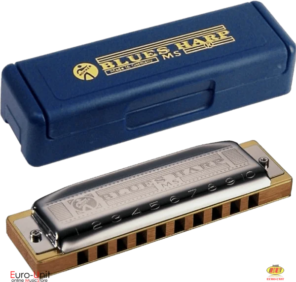 Hohner Blues Harp Harmonica with Case PNG Transparent
