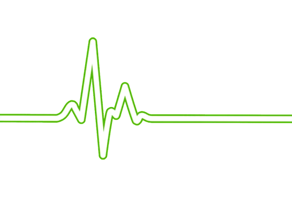 Green Heartbeat ECG Line PNG Transparent Background