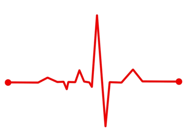Red Heartbeat Line PNG Transparent Background