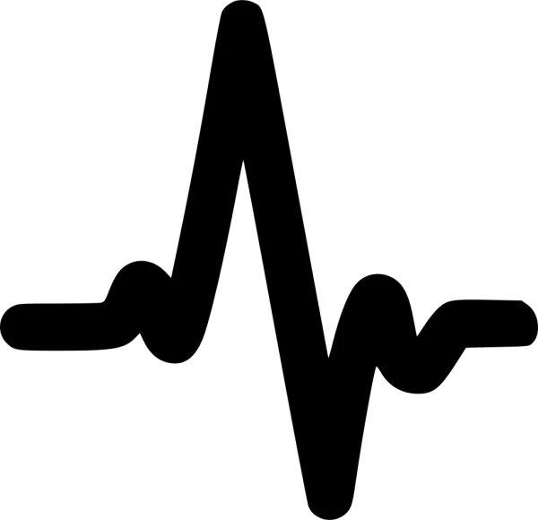 Black Heartbeat Line PNG Transparent Background