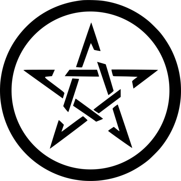 Pentagram in Circle Symbol PNG Transparent