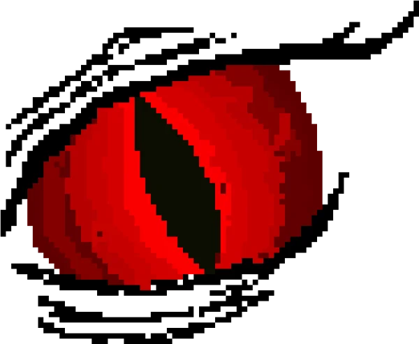 Pixel Art Red Dragon Eye PNG Transparent Background