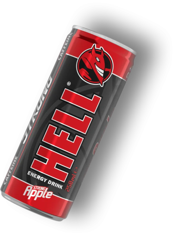 Hell Strong Apple Energy Drink Can PNG