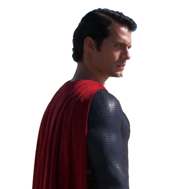 Superman Henry Cavill Looking Back PNG Transparent