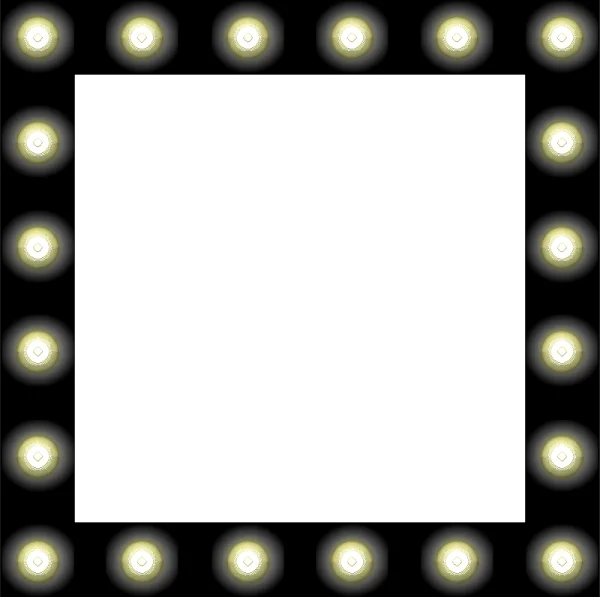 Glowing Marquee Lights Frame PNG Transparent Background
