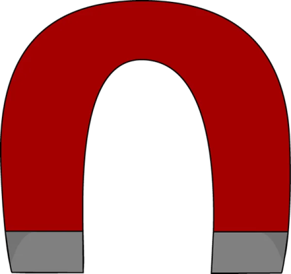 Red U-Shaped Magnet PNG Transparent Background