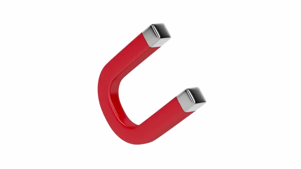Red Horseshoe Magnet PNG Transparent Background