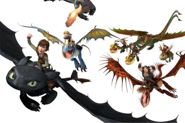 How to Train Your Dragon Characters and Dragons PNG