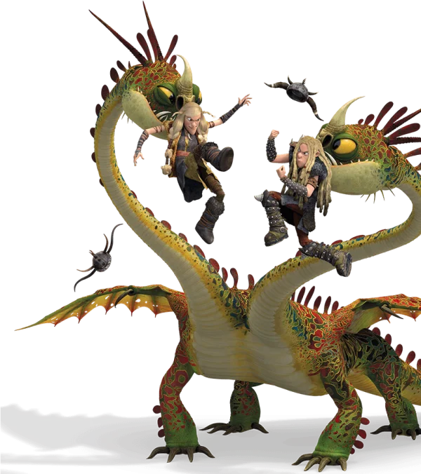 Ruffnut and Tuffnut with Barf and Belch PNG Transparent