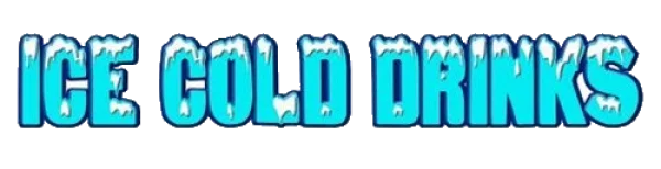 Ice Cold Drinks Text PNG