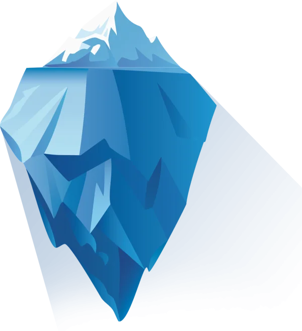 Stylized Blue Iceberg PNG Transparent Background