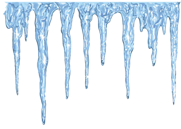 Shiny Blue Icicles Transparent PNG