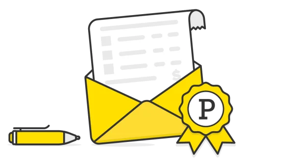 Invoice Payment Document with Badge PNG Transparent Background