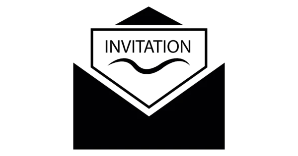 Invitation Envelope with Text PNG Transparent Background