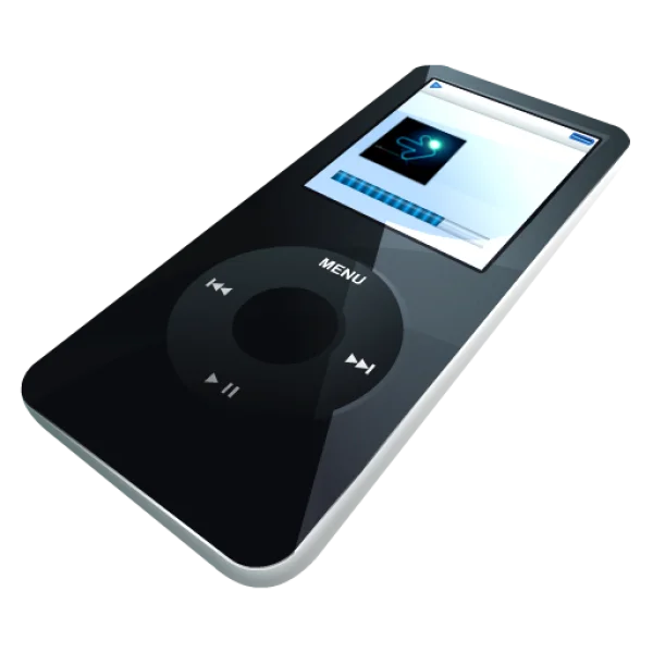 Black MP3 Player PNG Transparent Background