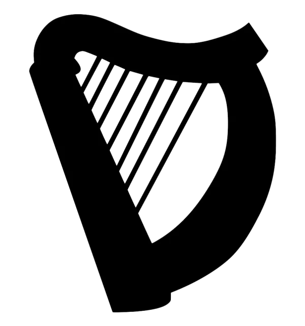 Guinness Harp Logo Outline PNG Transparent