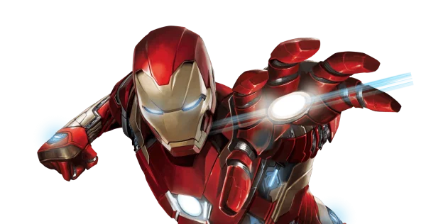 Iron Man with Repulsor Blast PNG Transparent