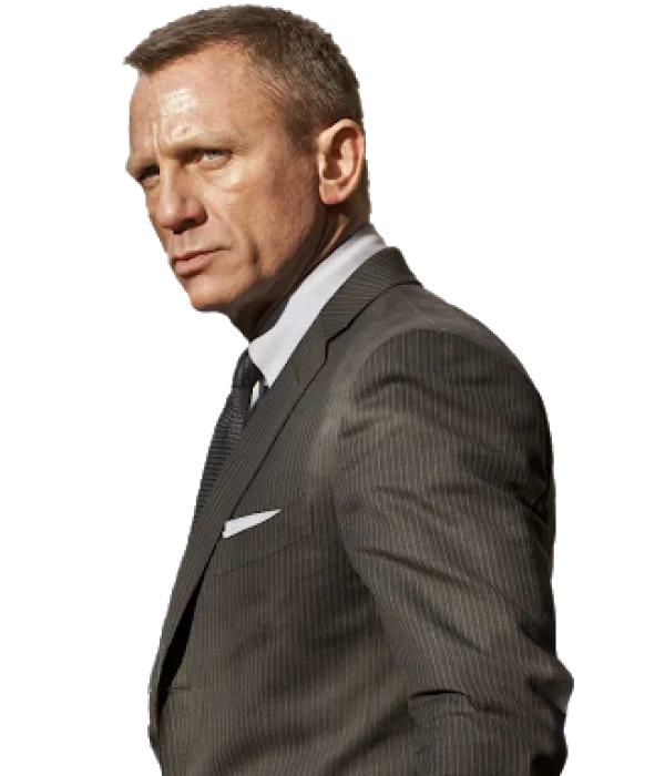James Bond Daniel Craig in Suit PNG Transparent