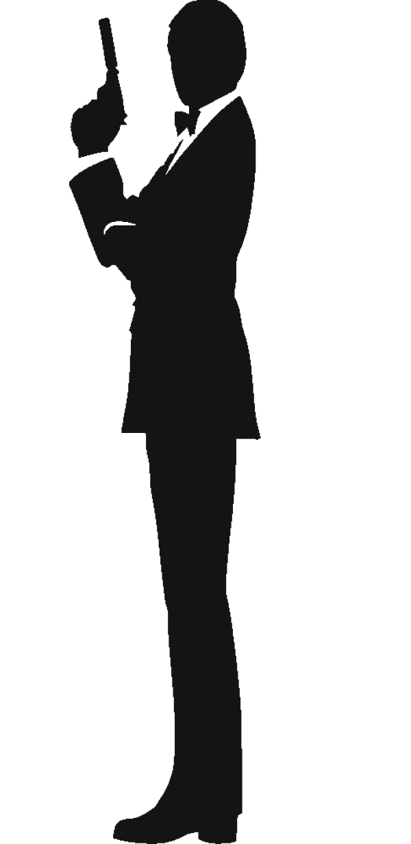James Bond 007 Silhouette with Pistol PNG
