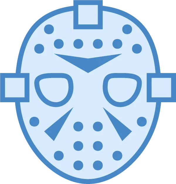 Blue Hockey Mask Icon PNG Transparent Background