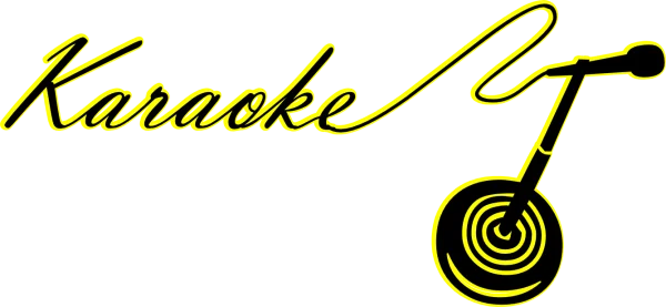 Karaoke Word Art with Microphone PNG Transparent Background