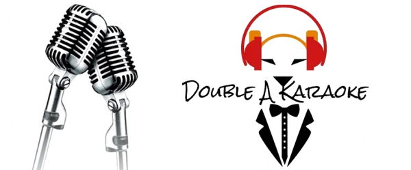 Retro Microphones Double A Karaoke Logo PNG Transparent