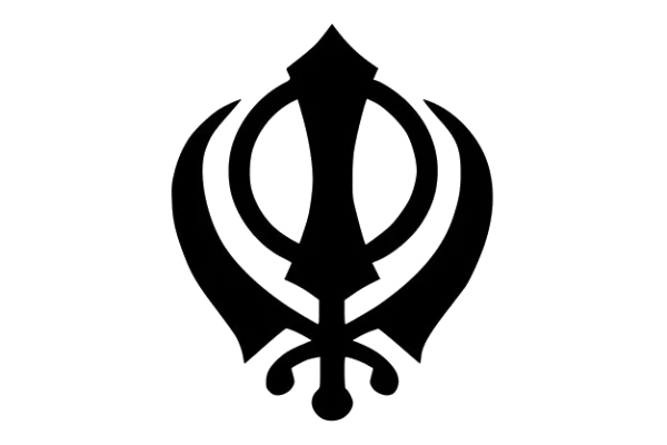 Black Khanda Sikh Symbol PNG Transparent Background