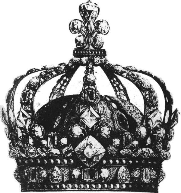 Ornate Jeweled Royal Crown PNG Transparent Background