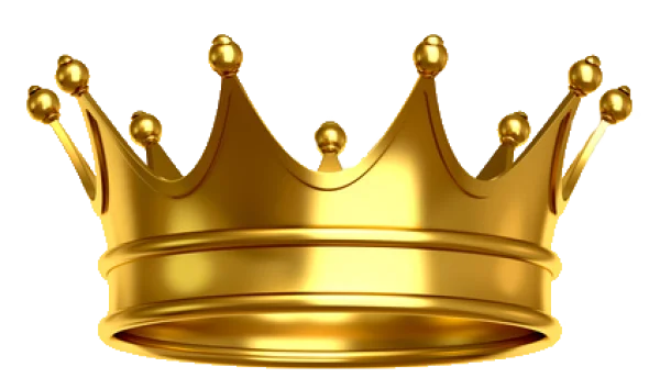 Golden Crown PNG Transparent Background