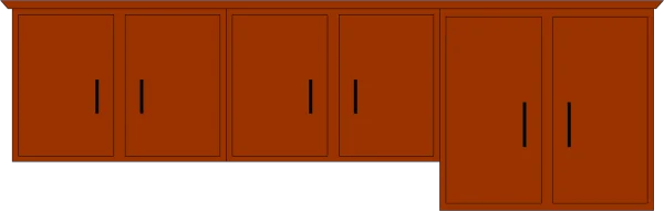 Brown Kitchen Cabinets PNG Transparent