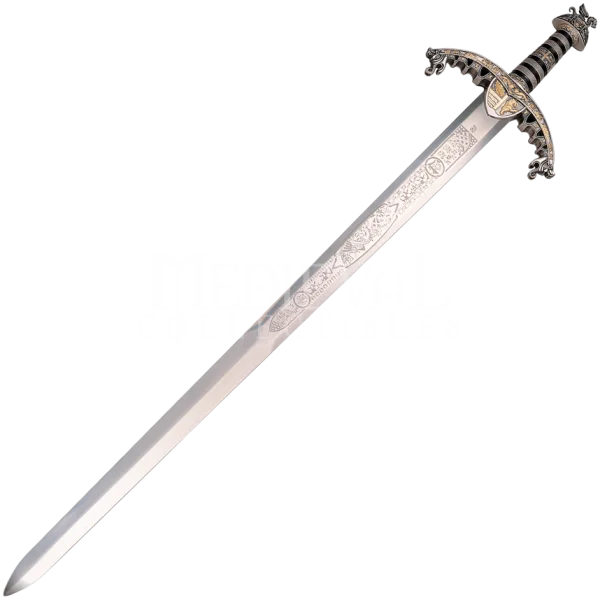 Medieval Ornate Sword PNG Transparent Background
