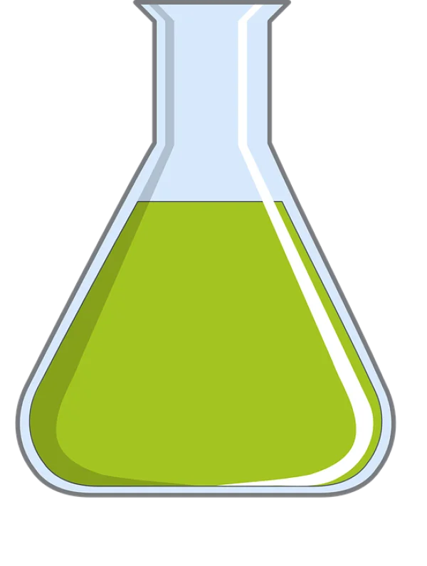 Green Liquid Erlenmeyer Flask PNG Transparent Background
