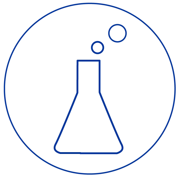 Blue Lab Flask Icon PNG Transparent