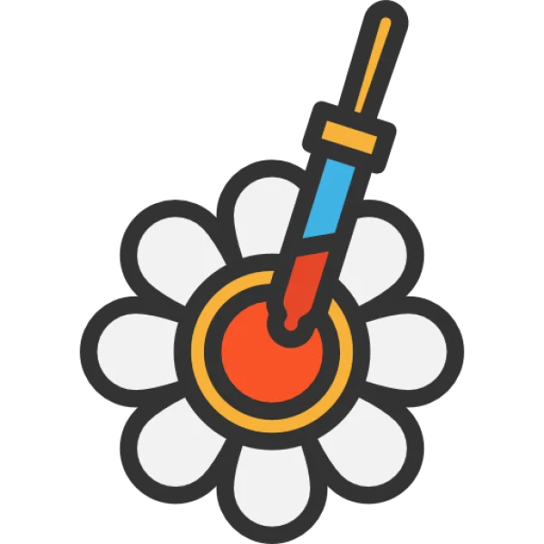 Flower with Dropper Icon PNG Transparent Background