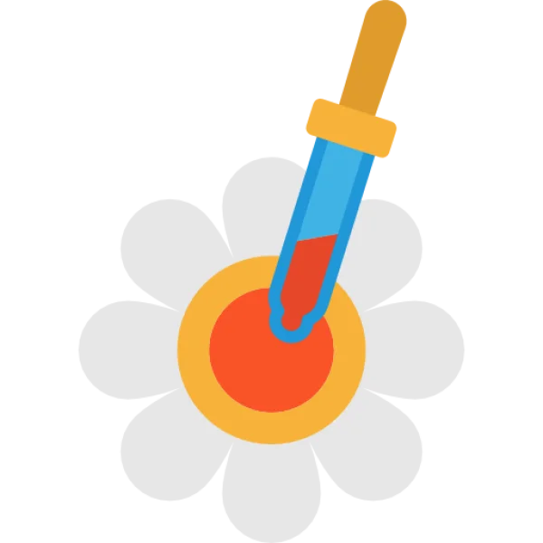 Flower with Dropper PNG Transparent Background