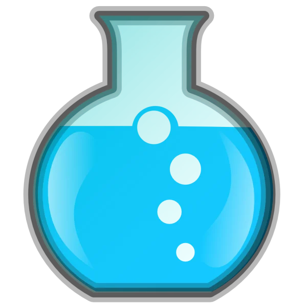Blue Science Flask PNG Transparent Background