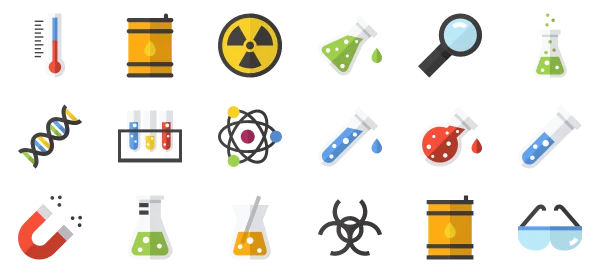 Science and Lab Icons Collection PNG Transparent
