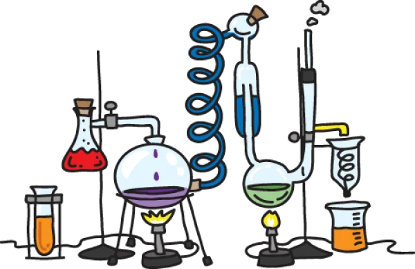 Cartoon Chemistry Lab Equipment Transparent Background