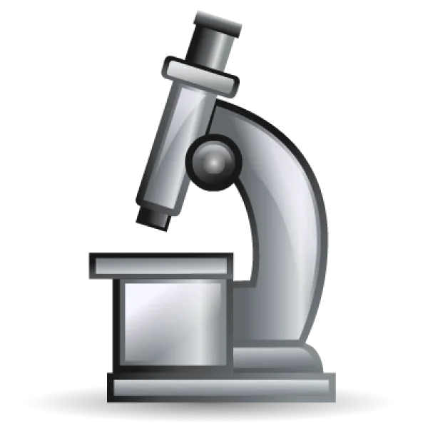 Gray Microscope PNG Transparent Icon