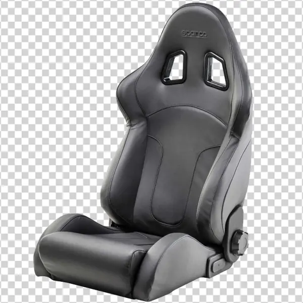 Black Racing Car Seat PNG Transparent Background