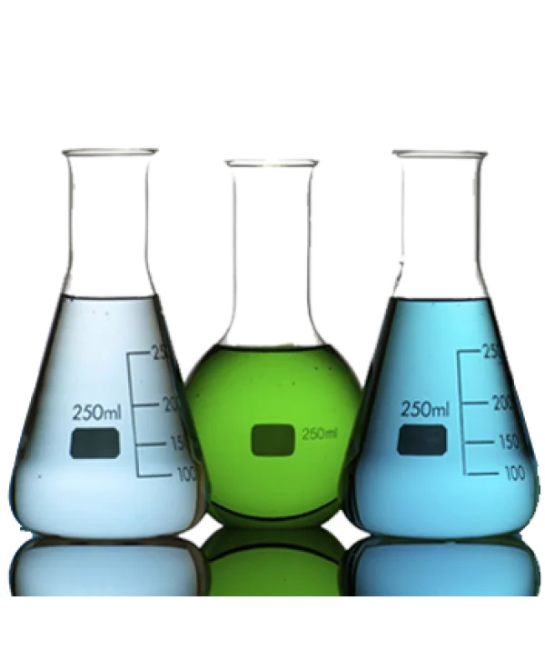 Colorful Laboratory Beakers PNG Transparent Background