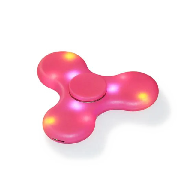 Pink Light Up Fidget Spinner PNG Transparent Background