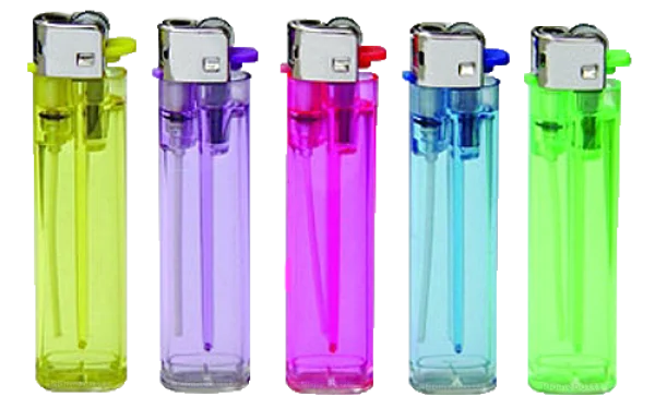 Colorful Disposable Lighters PNG Transparent Background