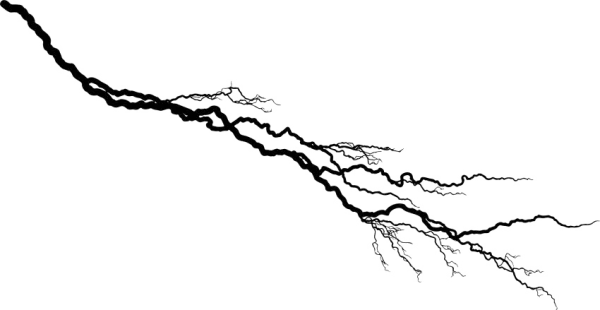 Black Lightning Bolt PNG Transparent