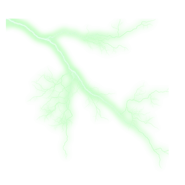 Electric Green Lightning Bolt PNG Transparent