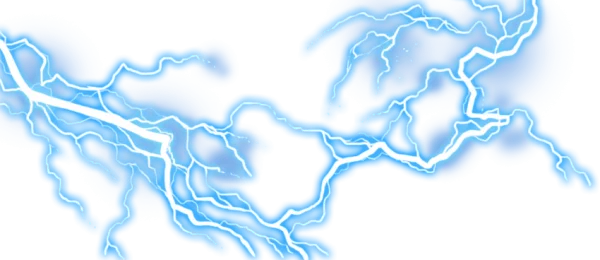 Blue Lightning Bolt PNG Transparent Background