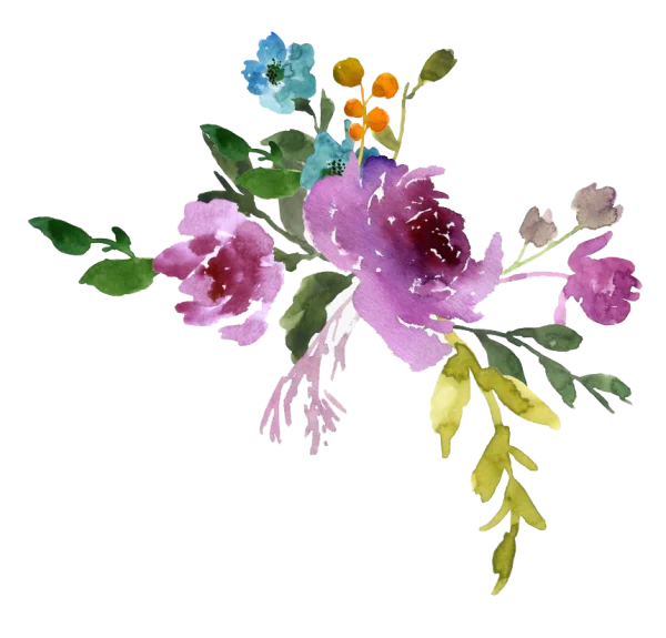 Watercolor Floral Bouquet PNG Transparent Background