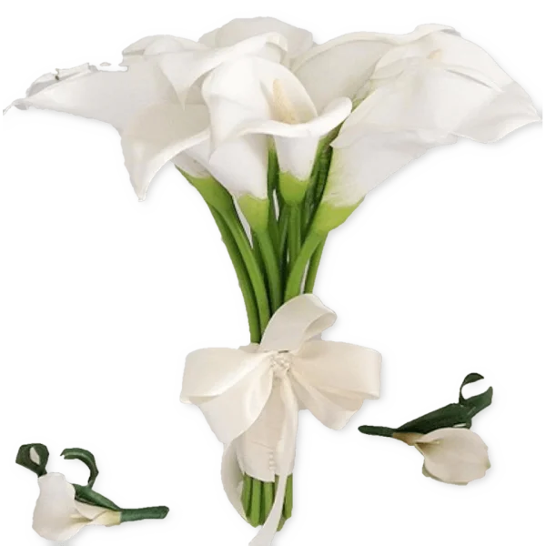 White Calla Lily Bouquet PNG Transparent Background