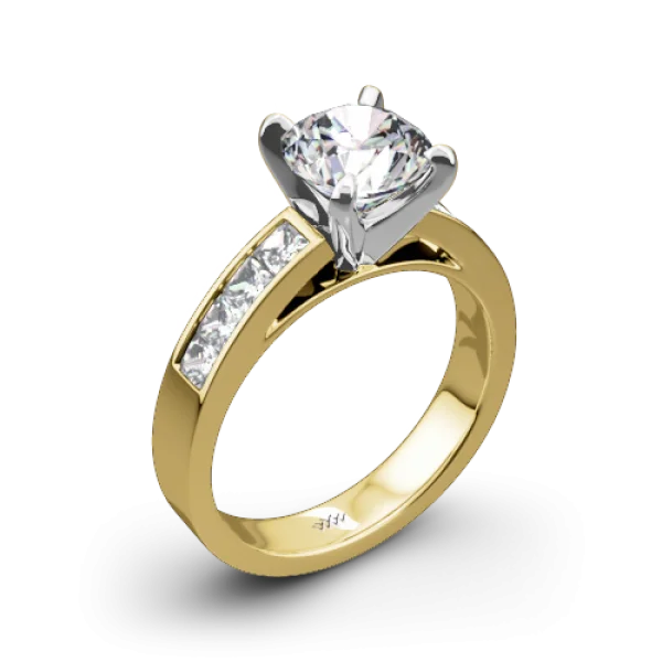 Gold Diamond Engagement Ring PNG Transparent