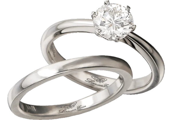 Diamond Engagement and Wedding Ring Set PNG Transparent